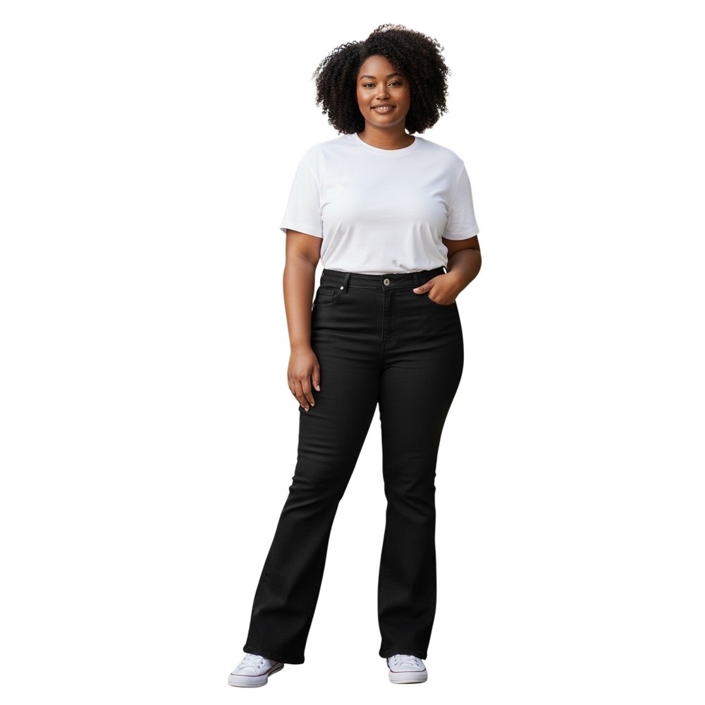 Frame Denim Forever Karlie Flare Jeans Black High Rise Size 32